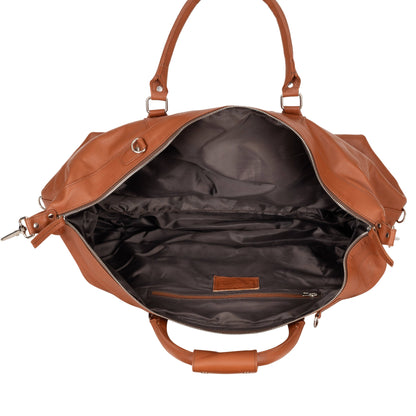 Outback Hair-On Duffle – Tan Leather & Cowhide Travel Bag