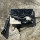 Tooled Leather Cowhide Clutch