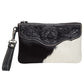 Tooled Leather Cowhide Clutch