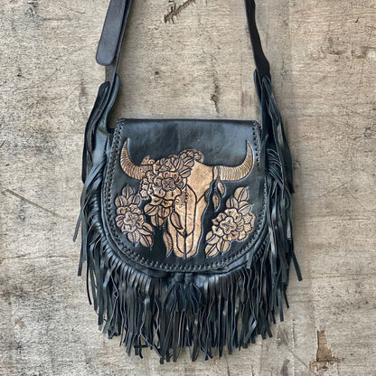 Buffalo & Fringe Saddle Bag
