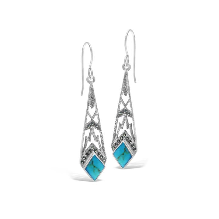 Marcasite & Turquoise Earrings