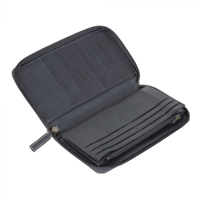 Grey Sunflower Wallet