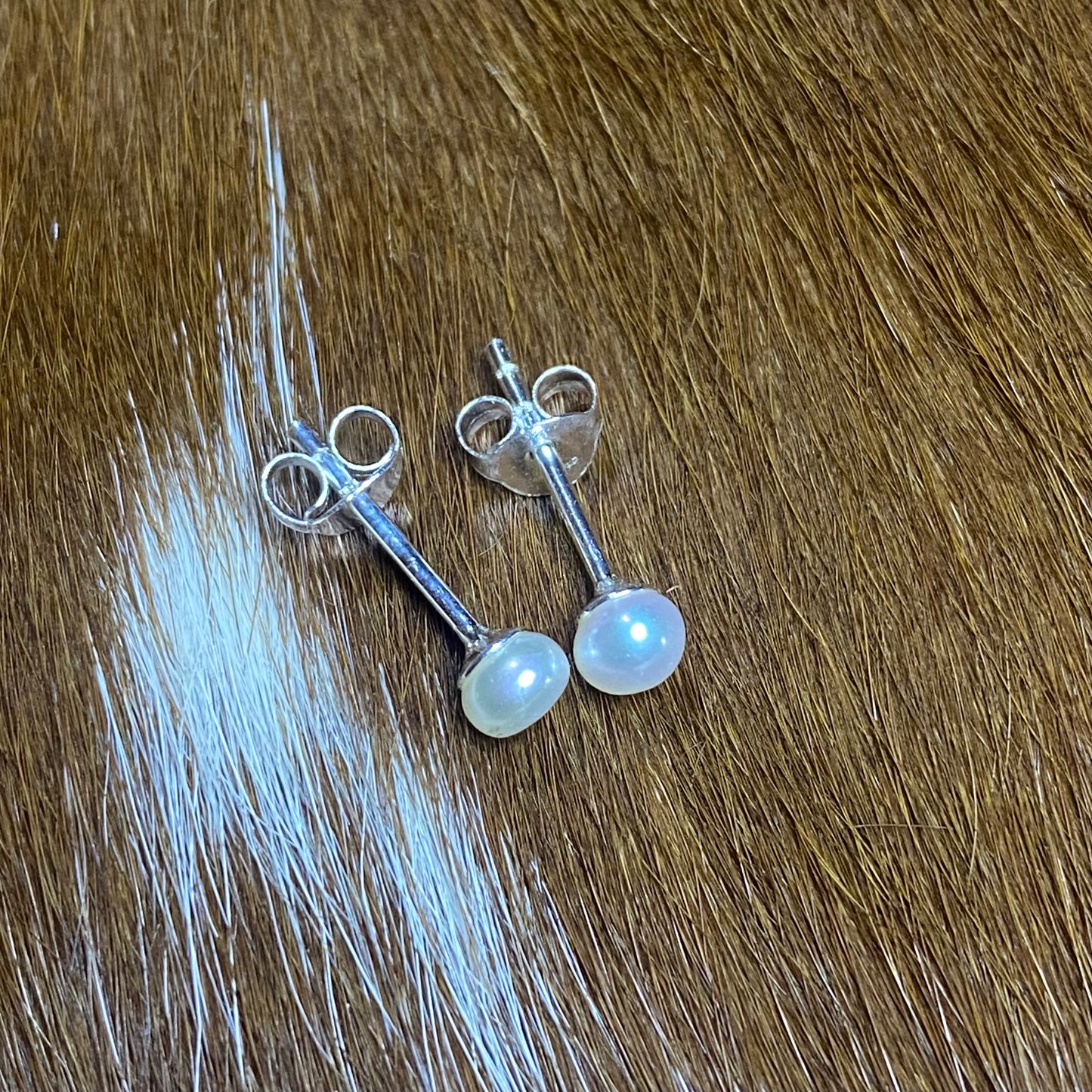 White Freshwater Pearl Studs